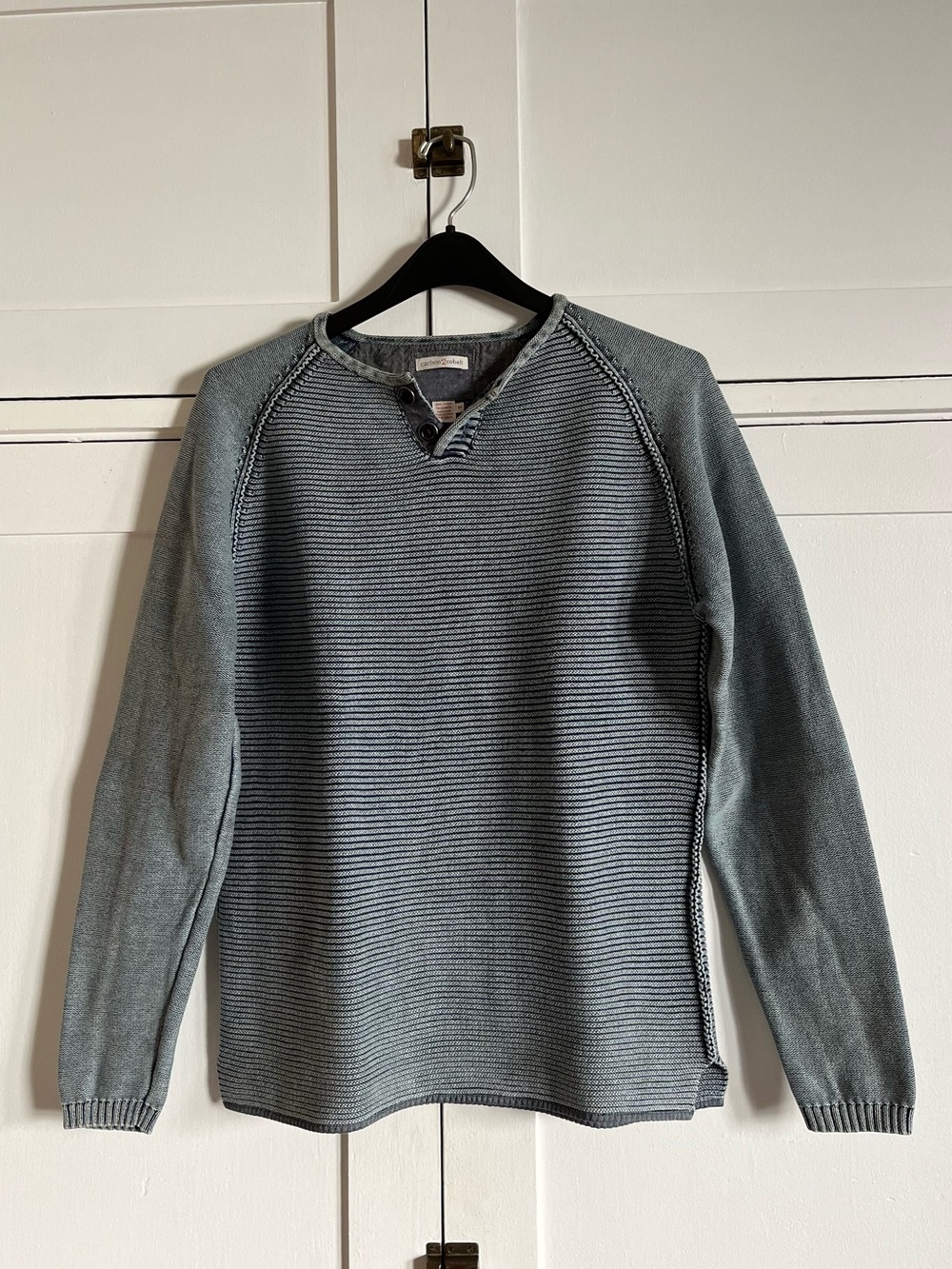 Carbon2Cobalt Textured Blue Sweater